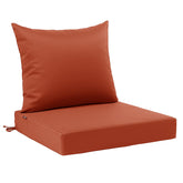 Favoyard Outdoor Patio Seat Cushion Set red front view