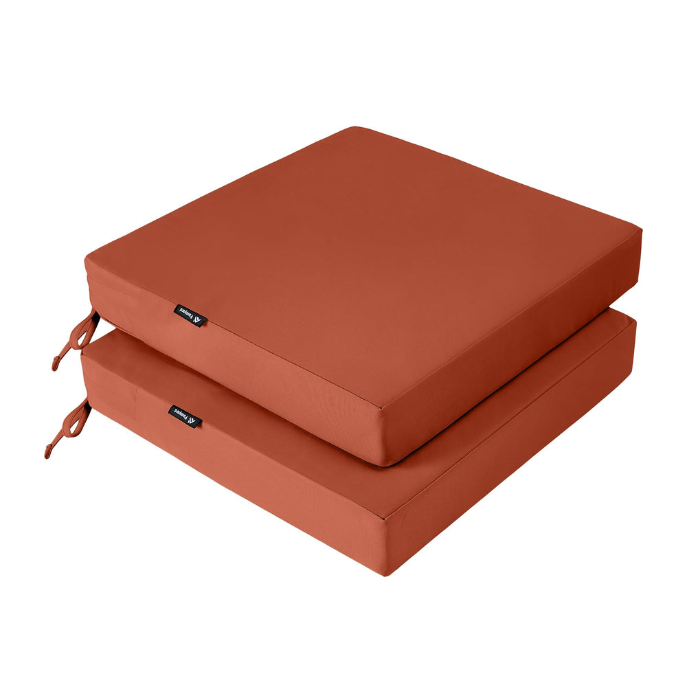 Favoyard patio chair cushion in spice colour front view