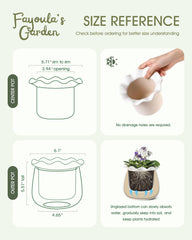 Fayoula Self Watering Plant Pot glossy finish close-up