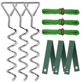 FCENDS Tree Stake Kit with spiral stakes and straps