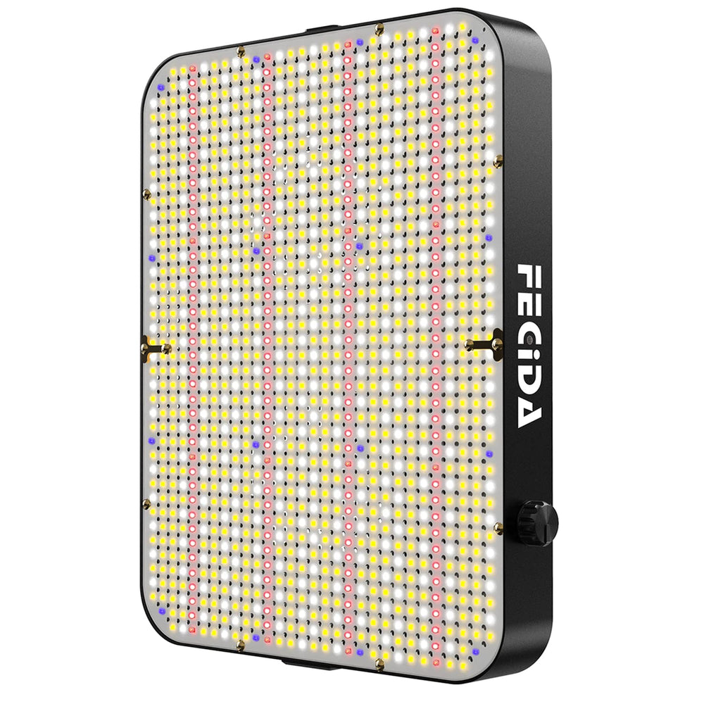 FECiDA Dimmable LED Grow Light front view with hanging kit