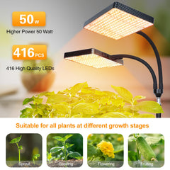 FECiDA grow light with timer settings displayed