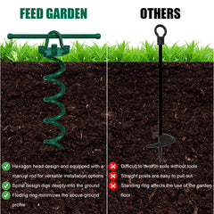 FEED GARDEN 12-inch ground anchor with manual installation rod