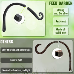FEED GARDEN 14 Inch Wall Hook Plant Bracket side view