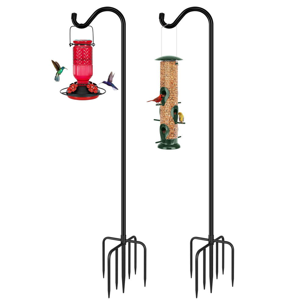 FEED GARDEN 76-inch black shepherd's hook front view