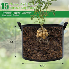 FEED GARDEN fabric pot with strong handles close-up