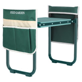 FEED GARDEN Garden Kneeler and Seat front view with green kneeling pad