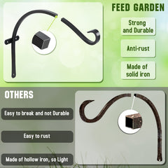 FEED GARDEN heavy-duty wall hook supporting a bird feeder