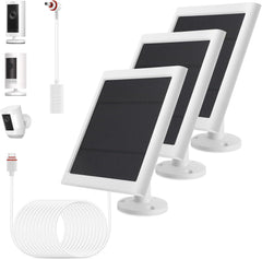 Fehuatenda Solar Panel for Ring Cameras front view with 10FT cable