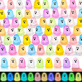 Feivando 132 Pcs Halloween Luminous Mini Ghost Figures, multicolour assortment