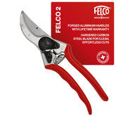 FELCO F2 Pruning Shears front view with aluminum handles