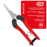 FELCO F321 Pruning Snips front view with curved blade