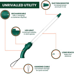 Felyne Bug Catcher Vacuum showing built-in flashlight