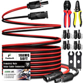 Feotech 50FT Solar Extension Cable 10AWG front view
