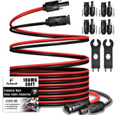 Feotech Twin Wire Solar Extension Cable 30FT in black and red