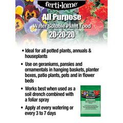 ferti-lome All Purpose Plant Food 20-20-20 packaging side view