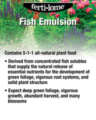ferti-lome Fish Emulsion Fertilizer instructions label close-up