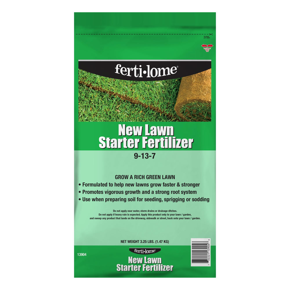 ferti-lome New Lawn Starter Fertilizer 9-13-7 front view