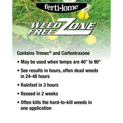 ferti-lome Weed Free Zone Broadleaf Weed Killer Concentrate bottle with label
