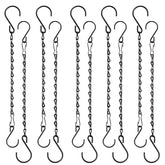 Fetanten 10 Inch black hanging chains with S hooks and clips