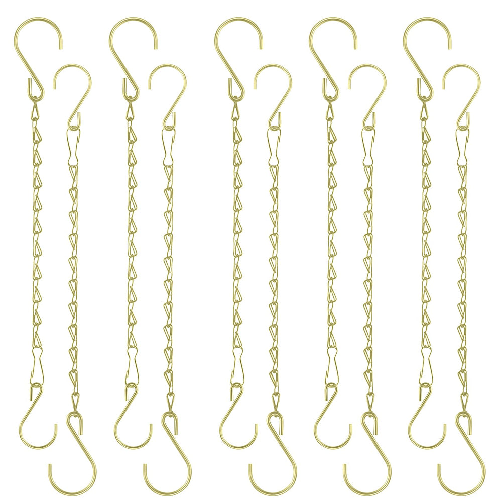 Fetanten 10 Inch Gold Hanging Basket Chain front view