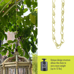 Fetanten Gold Hanging Chain showing adjustable clips