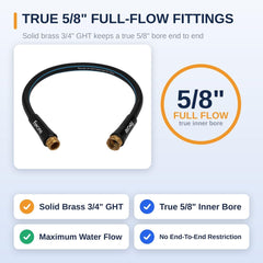 FEVONE 3 ft Leader Hose with wall outlet connection