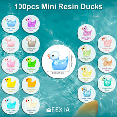 FEXIA glitter ducks with sparkles in outdoor setting