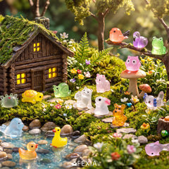 FEXIA Mini Resin Animal figurines arranged on a table