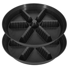 Feyvdzv 17-inch plant saucer black front view