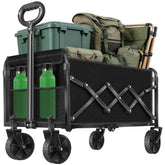 FFQ Collapsible Wagon Cart front view in black