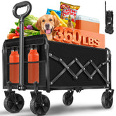 FFQ Foldable Wagon Cart in black, front view