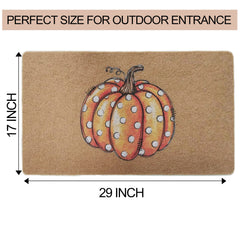 FGSS Pumpkin Doormat showing non-slip PVC backing
