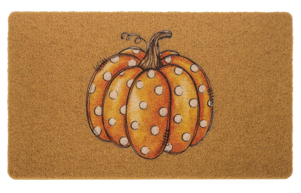 FGSS Pumpkin Welcome Doormat front view with pumpkin pattern