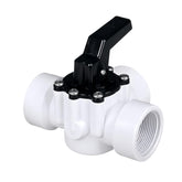 FibroPool 3-Way Diverter Valve front view with rotating handle