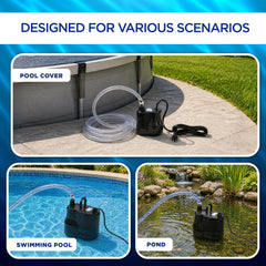 FibroPool Pool Cover Pump hose kit included