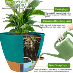 Fielda 10 Inch Planter showing detachable tray for easy cleaning