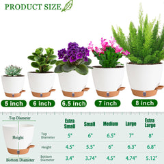 Fielda 7-inch plastic planter with drainage holes