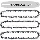 Fifchall 10-inch chainsaw chain and guide bar set front view