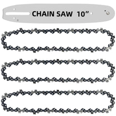 Fifchall 10-inch chainsaw chain and guide bar set front view