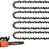 Fifchall 12 inch chainsaw chains pack front view
