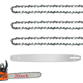 Fifchall 20 inch chainsaw bar and chain combo with three chains