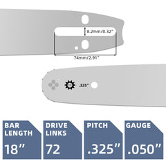 Fifchall M72 chain close-up with specifications