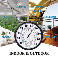 FILL AWAY Thermometer in a garden setting displaying temperature