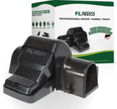 Filpestco Large Rat Trap front view, black, with sensitive trigger