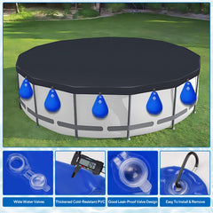 Filpowis Pool Cover Weights filled with water