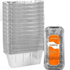 Findful 100-Pack Drip Pans for Blackstone Griddles, Silver