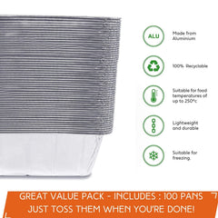 Findful drip pans in packaging, 100-pack for outdoor cooking