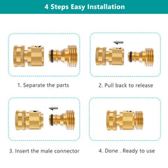 FINEST+ brass female swivel connector with rubber washer