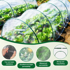 Fippy garden hoops set up in a garden bed